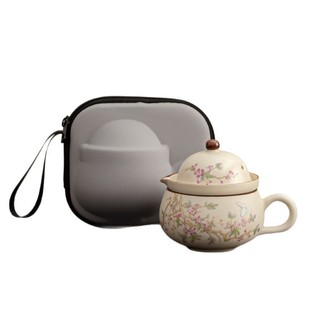 Travel Tea Set suit Ruyao Teapot Teacup Portable Simple Ceramic Kung Fu One-person Outdoor Tea Cafe Cup