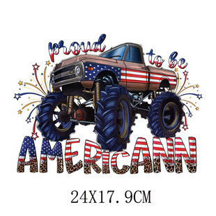 Cross-border Amazon Independence Day Hot Stamping Pattern Offset Printing Thermal Transfer Printing Hot Stamping Picture Hot Stamping Logo Clothes Sticker