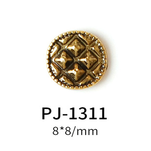 Internet celebrity retro alloy nail jewelry metal cross leaves love irregular Baroque nail accessories