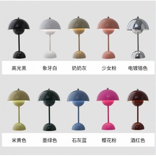 Cross-border bud table lamp bedroom bedside lamp wedding escort atmosphere lamp night light Nordic ins girl desk mushroom