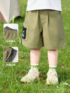 Boys' Cotton Mid-length Pants Summer Children's Wear Children's Baby's Casual Pants Light and Thin Summer Trendy Pants