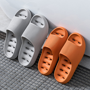 eva slippers thick-soled non-slip bathroom bath deodorant summer household water leakage hollow indoor excrement feeling wholesale shoes