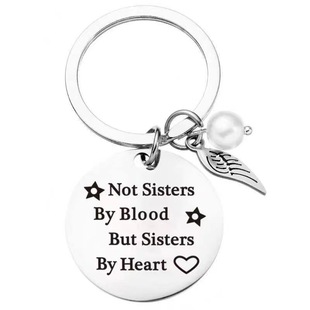 European and American lettering A sister is god's way to send friends and sisters Christmas birthday keychain