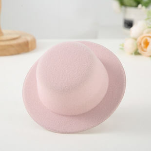 Diy Hand-made Hat Embryo Small Topper 13.5cm Brush Cloth Toy Cap Pet Cap Children's Hair Clip Cap Bare Cap Accessories