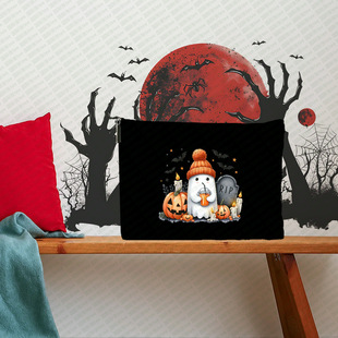 TEMU Cross Border Halloween Ghost Pumpkin Pattern Cosmetic Bag Travel Cosmetic Bag SHEIN Amazon