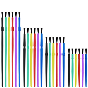 Children's Graffiti Painting Sticky Hair Brush Wholesale Children's DIY Cutting Brush 16.5 Long Rod Plastic Brush