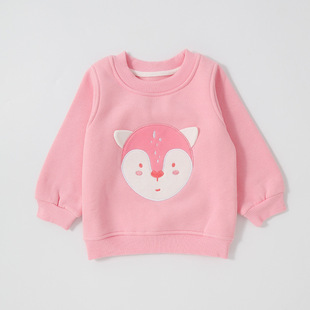 momscare Christmas series children's boys and girls sweater thickened fleece-lined autumn and winter new