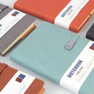 Wholesale leather notebook A5 buckle notepad printable logo beige offset paper writing smooth and not easy to penetrate