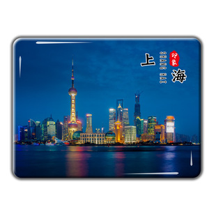Shanghai Yuyuan City God Temple Urban Architecture City God Temple Magnetic Glass Refrigerator Stickers Customized Tourism Scenery Souvenirs