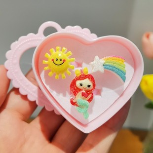 Amazon Children's Ring Little Girl Cartoon Mermaid Ring Children's Jewelry Girls Jewelry Ring suit