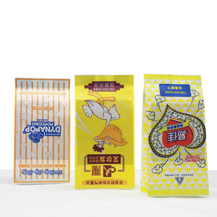 Heatable microwave oven popcorn bag oil-proof film paper bag high temperature resistant sharp bottom snack food packaging