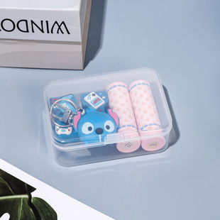 10.5 plastic transparent small box with lid rectangular earplug jewelry earrings storage earring box parts box