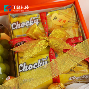 Ding Feng·4Cm Golden Ribbon Gift Box Decoration Glitter Ribbon Bow Packaging Special Ribbon
