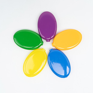 Source Factory Direct Sales Creative Pvc Coin Purse Oval Wallet Pendant Can Be Customized with Logo