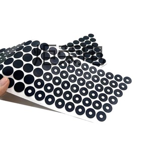 Factory silicone pad wholesale non-slip waterproof oil-proof shock-absorbing round silicone gasket self-adhesive sealing gasket black