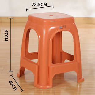 Thickened Plastic Stool Household Square Stool Extra Thick Bench for Living Room Cooked Glue Bathroom High Bench Economical Durable Chair