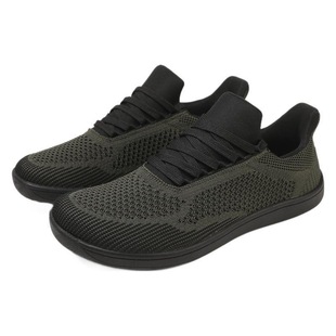 Men's Casual Shoes Slip-on Wide Foot Shoes Breathable Flying Woven Shoes Training Fitness Cycling Shoes Wide Toe Hiking Outdoor Shoes