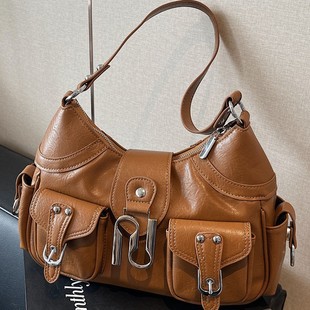 Sense Shoulder Underarm Bag Women's 2024 New Trendy Fashion Internet Trendy Niche Design Popular Texeled Crossbody Bag