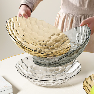 Diamond Fruit Plate Living Room Household Coffee Table Snack Pendant Plate Fruit Basin Light Luxury High-grade Crystal Candy Dried Fruit Plate