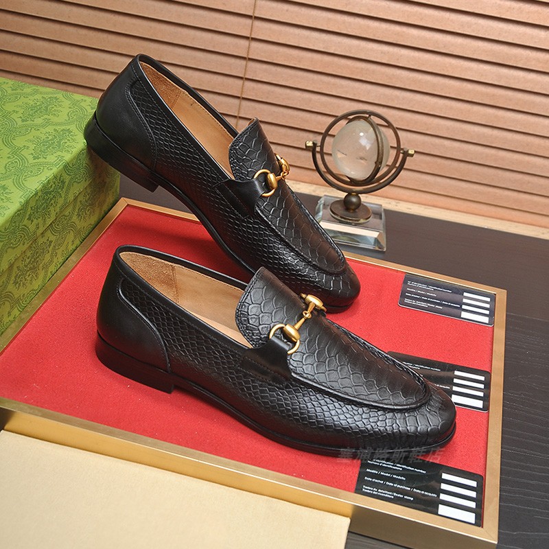 Genuine Leather Fashionable Casual Men's Slip-On Breathable Loafers, Top-Layer Cowhide British Style Trendy Casual Shoes, Moccasins