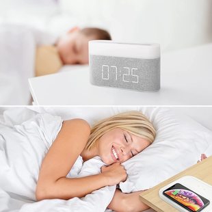 Hot source manufacturer 2024 new multi-function wireless charging with night light alarm clock for iPhone Android