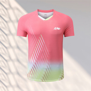 New Badminton Clothes Men's and Women's Short-sleeved Tennis Clothes Quick-drying Top Children's Student Competition Sports Clothes Summer 4030