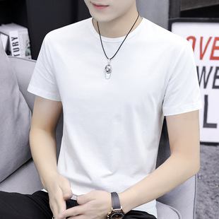 Short-sleeved T-shirt men's business collared lapel gray polo shirt led print summer paul top half sleeve