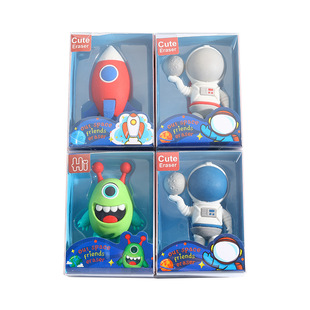 Detachable Astronaut Theme 3D Space Eraser Kids Student Cute Cartoon Rubber Prize Stationery Wholesale