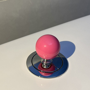 Creative Red Ball Bow Toilet Press Button Manicure Toilet Flushing Artifact Toilet Tank Button