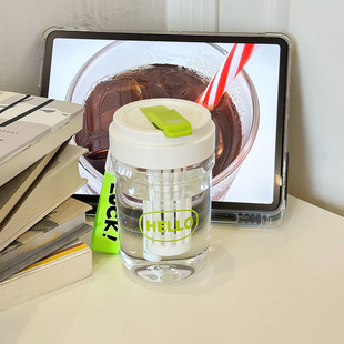 New high-value student water cup portable children's sippy cup cute male and female students double drinking cup gift customization