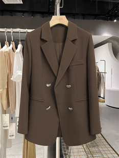 Internet Celebrity Small Suit Jacket Women's 2025 New Spring and Autumn Korean Style Temperament Commuter Black Suit Top with Metal Buckle