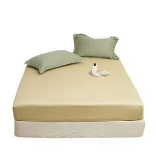 100 pieces satin long-staple cotton cotton bed sheet Nordic simple pure color cotton bed cover single piece bed cover bedding