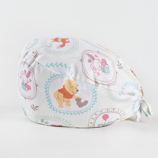 Surgical Cap Pure Cotton Printed Cartoon Nurse Doctor Baotou Lace Thin Oral Dentistry Chemotherapy Work Cap
