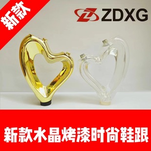 Zhengda heel sole 135-6267 new crystal paint plating gold foreign trade fashion ladies high heels