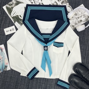 [Hai Yueji] Original Jk Uniform Japanese Style Preppy Style Middle Uniform Sailor Uniform School Supply Spring and Summer Student Class Uniform