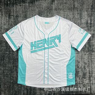 Customized Japanese and Korean Short-Sleeved Baseball Shirts, Sublimated Digitally Printed Mesh Short-Sleeved Baseball Uniforms, Counterpoint Embroidered Jerseys, Customized