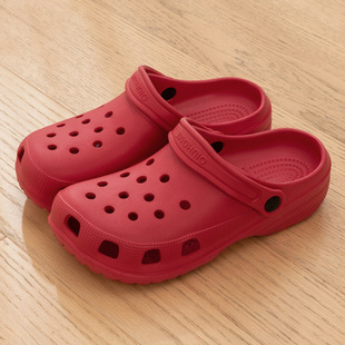 Thick Sole Hole Shoes Men's 2025 New Summer Non-slip Deodorant Couple Outfit Heightened Beach Seaside Sandals Women