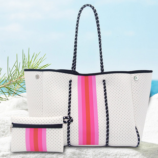 Customizable Printed Portable Beach Bag Leisure Travel Women's Bag Diving Material Beach Bag Shenzhen Longgang