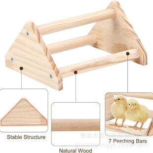 Factory Hot Selling Parrot Wooden Stand Bird Stand Pet Chicken Solid Wood Stand Big Rooster Stand Training Toys Wholesale