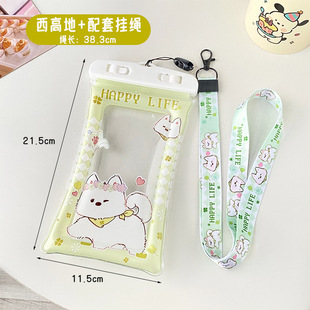 Cartoon Touchscreen Mobile Phone Waterproof Bag Mobile Phone Universal Diving Case Transparent Swimming Drifting Sealed Waterproof Bag Hanging Neck