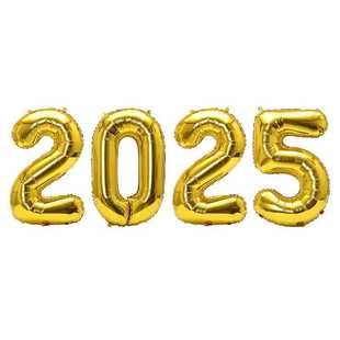 Цифровой воздушный шар 2025 украшает Новый год