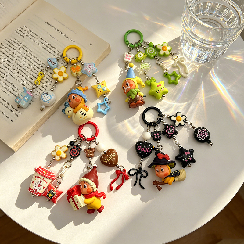 Original Bubble Mart Alien-Themed Handmade Keychain Phone Strap Pendant Bag Charm Gift for Girlfriend Cute Figurine