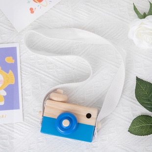 Cross-border ins children's wooden mini camera toy kaleidoscope camera play house ornaments model decoration