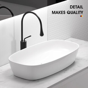 Nordic Table Basin milk brown Wash Basin Single Basin Ceramic Wash Basin Bathroom Oval Wash Basin
