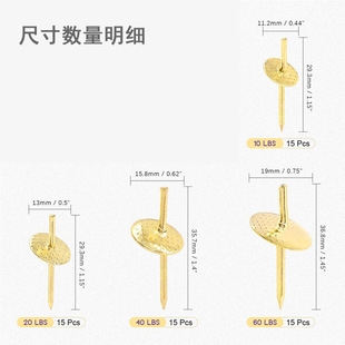 60PCs flower piece nail hook set box print hook photo frame clock iron hanging code hardware hanging buckle nail hook oblique piece picture