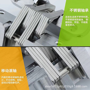 Zinc Alloy Cross Hinge Concealed Door Closer Cabinet Door Invisible Door Hinge Concealed Hinge