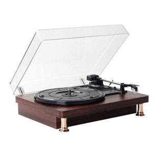 Vinyl record player record player phonograph no Bluetooth no power amplifier wooden simple record player with dust cover