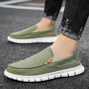 Summer Foreign Trade Large Size Loafers Men's Canvas Casual Shoes Amazon Men's Cross-border Slip-on Driving Lazy Shoes