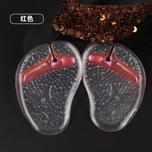 Flip-Flops front palm pad non-slip foot-grinding butterfly pattern flip-flops GEL slippers pad transparent with adhesive
