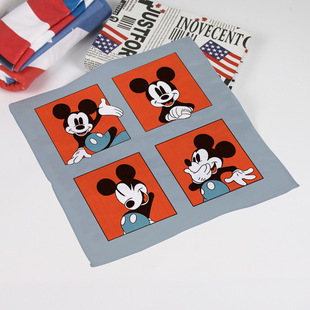 Paradise series Micky Minnie Mickey Mouse anime peripheral Q version square towel handkerchief face towel multi-picture small towel